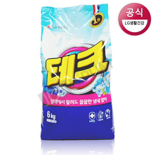 [세제]테크 실내건조 리필6k/**무료배송**/꿉꿉한냄새제거/강력세균증식억제/미세오염 찌든때제거