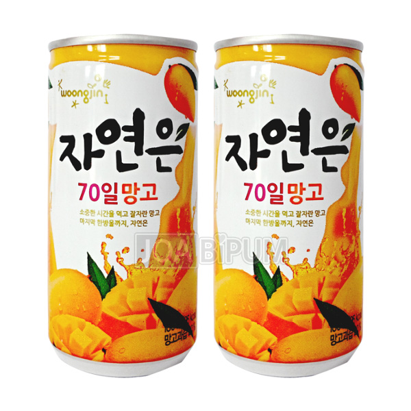 [음료]**무료배송**웅진/ 자연은70일 망고180ml/망고과즙음료