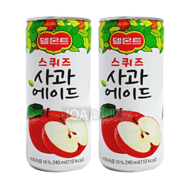 [음료수]델몬트 스퀴즈에이드 사과240ml