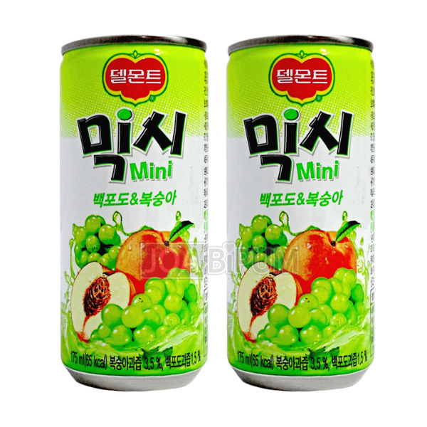 [음료수]**무료배송**델몬트/ 믹시 미니/ 백포도&복숭아175ml/복숭아&백포도음료