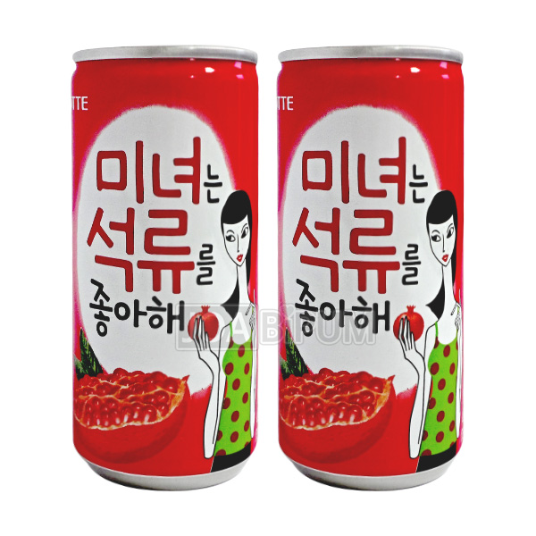 [음료수]**무료배송**롯데/ 미녀는 석류를 좋아해/175ml/석류과즙함유음료