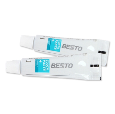[치약]일회용치약/베스토 브레스케어 치약/5g/BESTO TOOTH PASTE일회용치약/숙박업소/지퍼팩구성